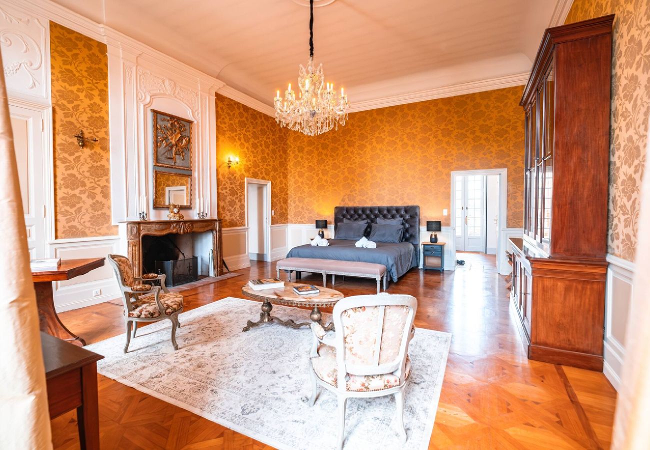 View of Château de Beaudesert, holiday home with private pool